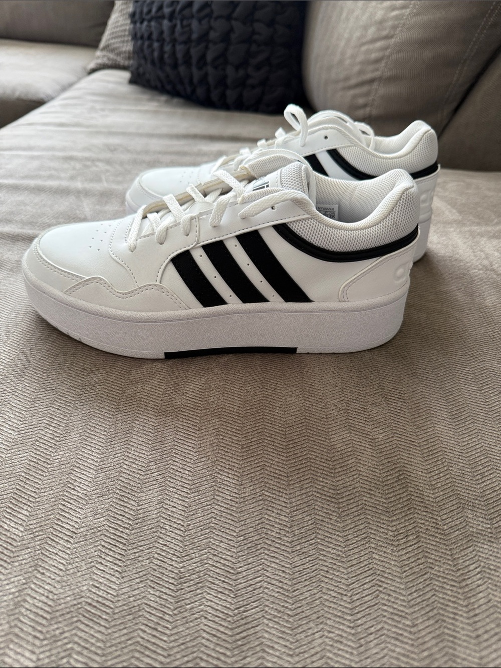 Adidas Women’s White & Black Platform Sneakers